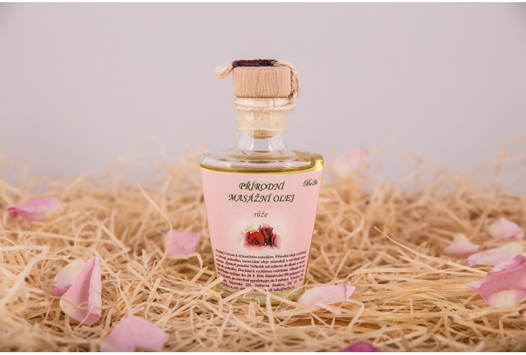 Natural massage oil (90 ml) - rose